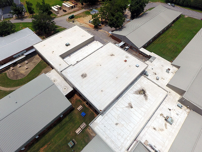 Parsons-Roofing-Company-Portfolio-Roof-Restoration-Oglethorpe-County-High-School-Before